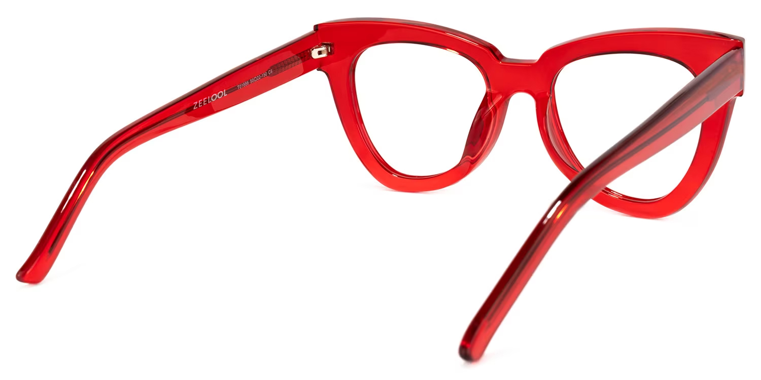 Yaser Cateye Red Glasses5