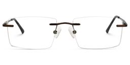 Cetina Rectangle Brown Glasses0