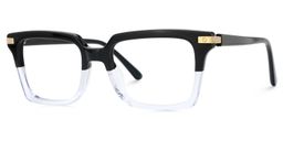 Langston Black-Clear Rectangle Glasses3