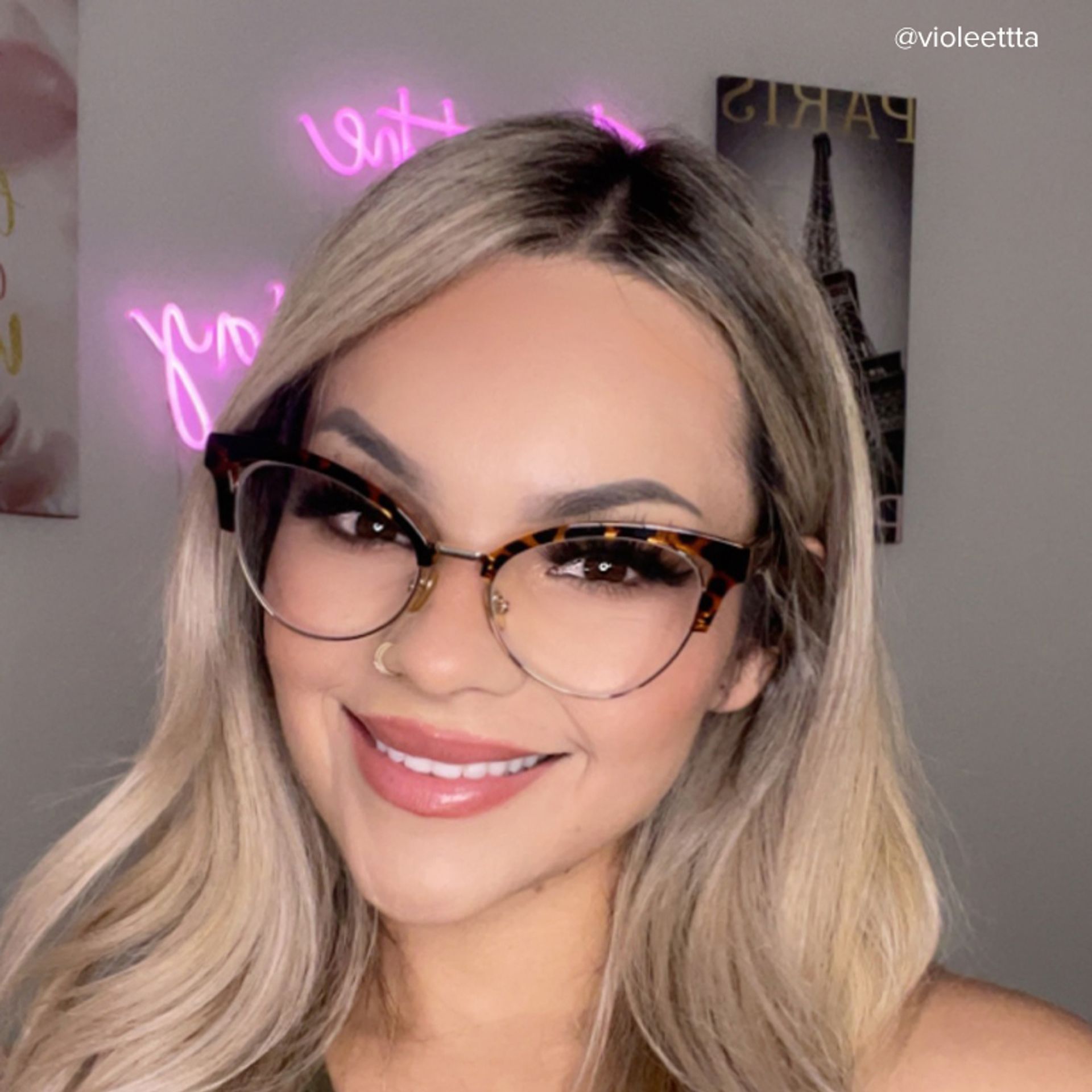 Charlene Tortoise Browline Cat Eye Glasses for Women6