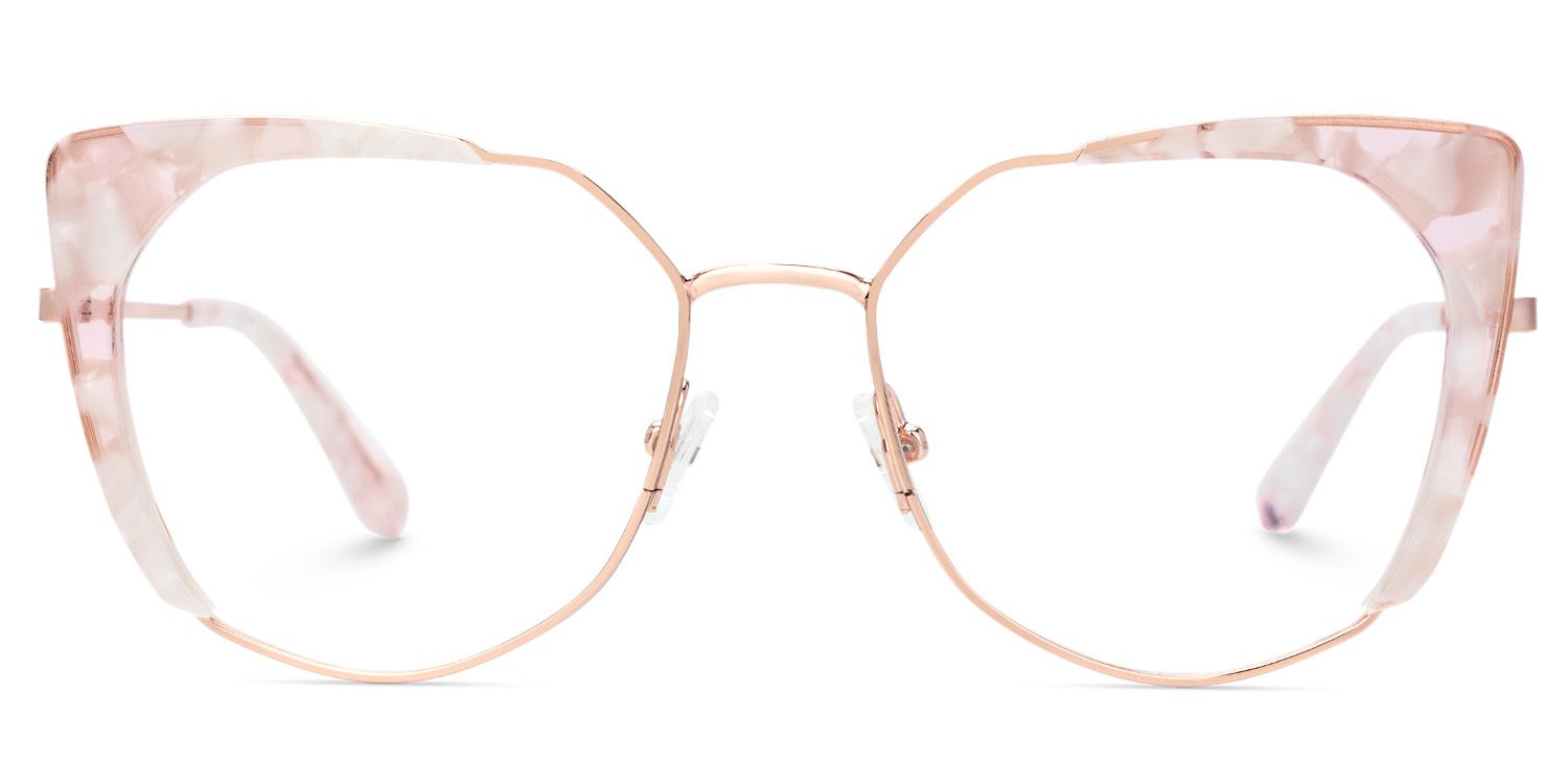 Ketty Pink Candlelight Cateye Prescription Glasses | ZEELOOL UK0
