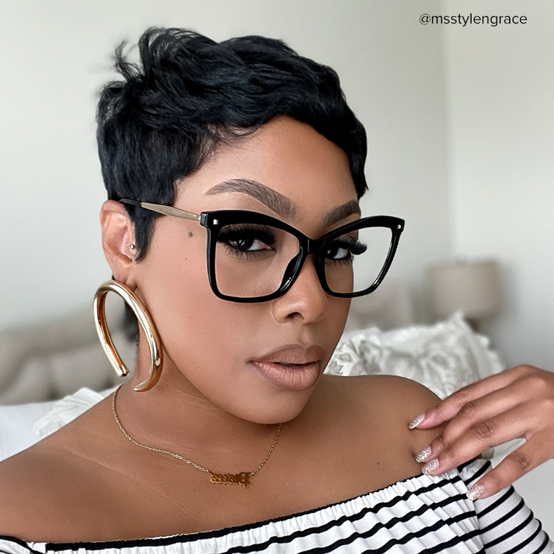 Isaebella Butterfly Black Frame Glasses | ZEELOOL UK7