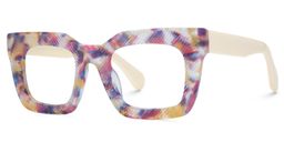 Keisa Square Floral Glasses1