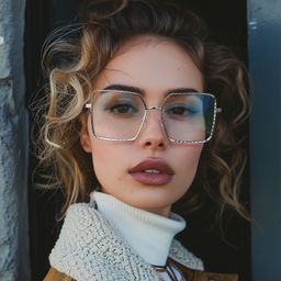 Toure Square Silver Diamond Cut Glasses4