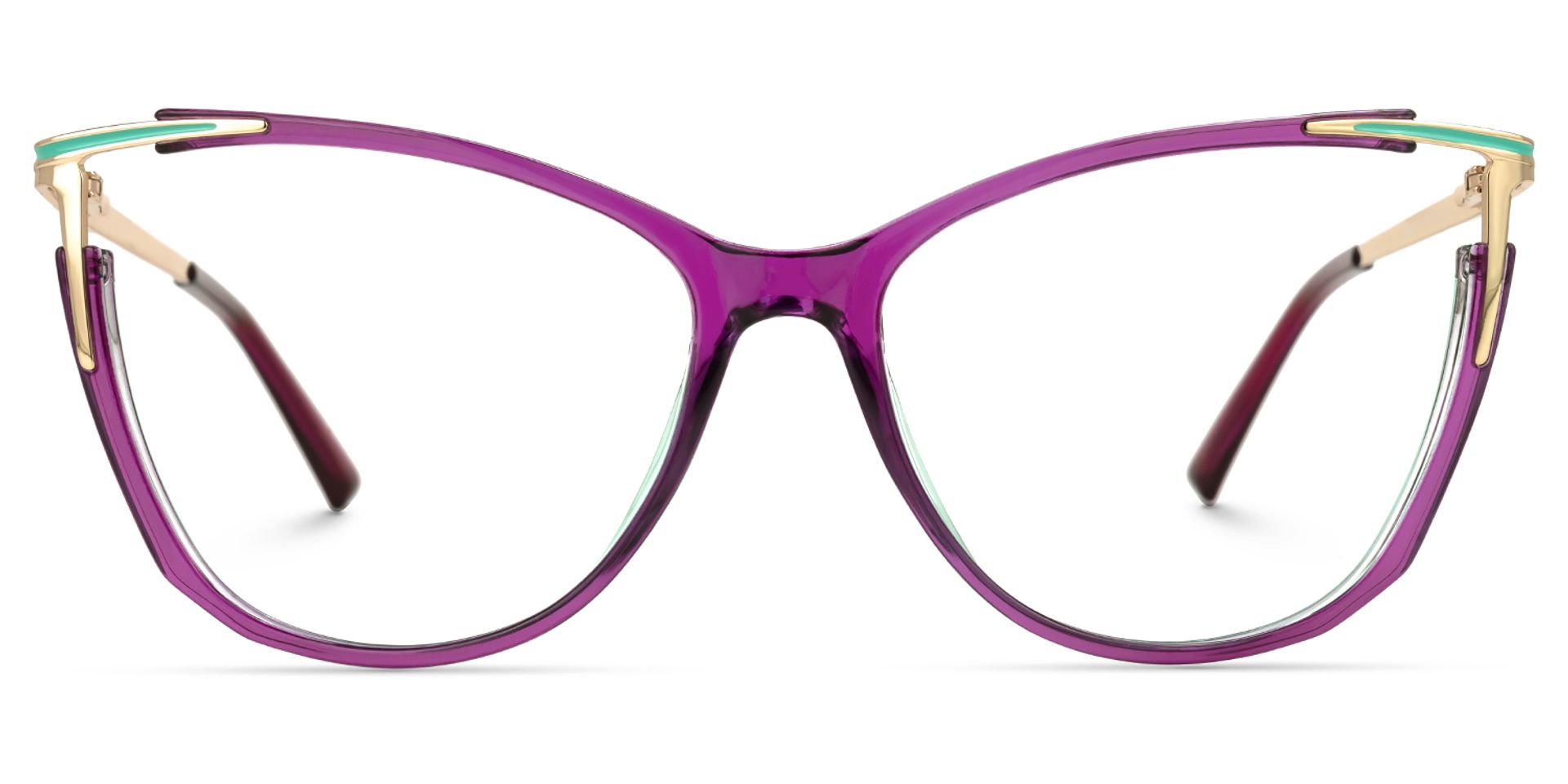 Cateye Yomary Purple Frame Glasses Deals | ZEELOOL UK0