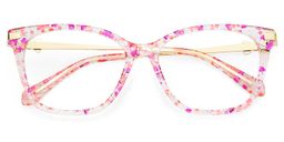 Suzy Rectangle Pink Glasses2
