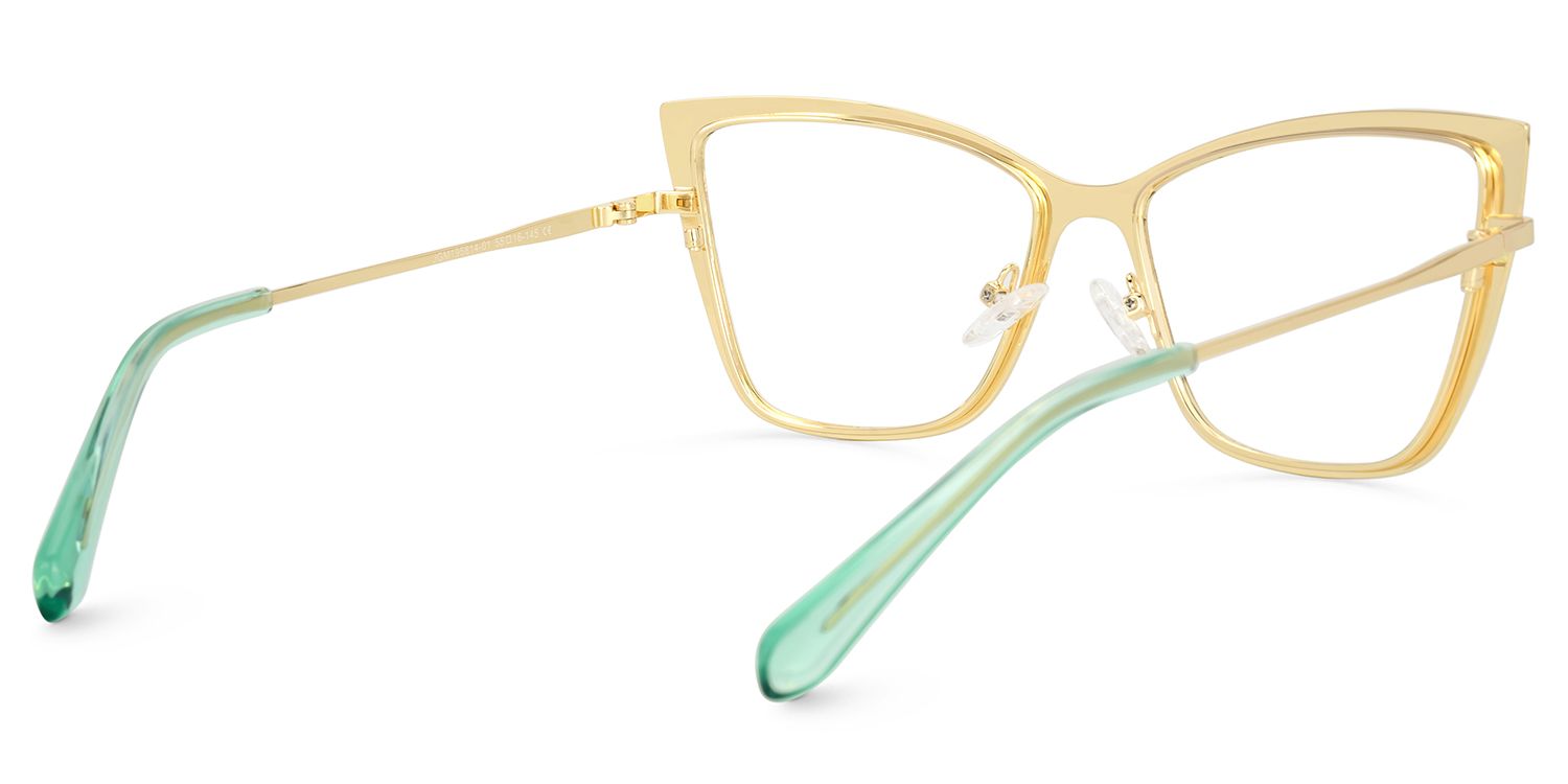 White-Brown Butterfly Frame Glasses - Jisel on Sale | ZEELOOL UK3