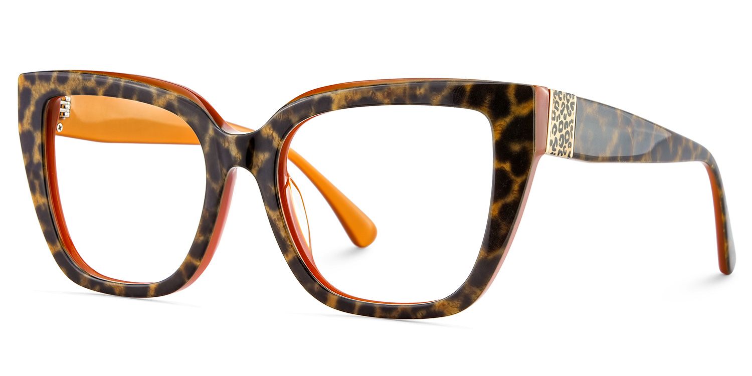 Square Frame Leopard Glasses on Sale2