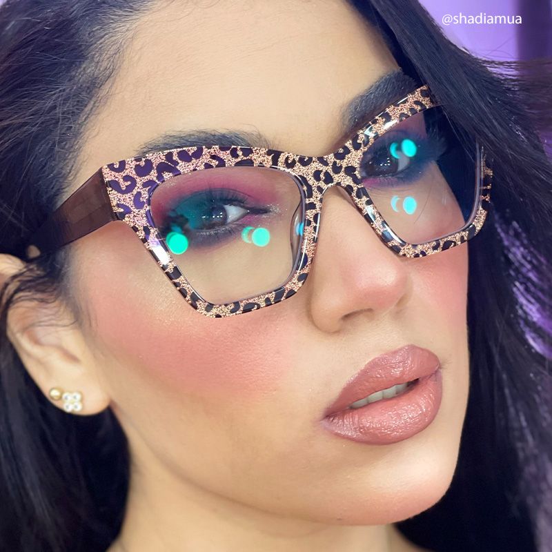 Designer Ansyah Cat Eye Leopard Print Frame Glasses10