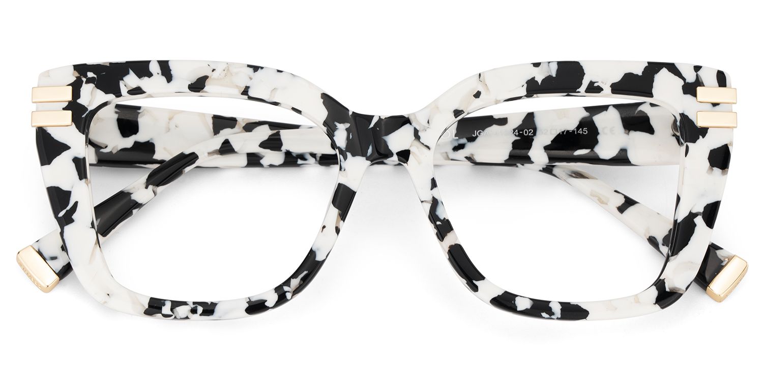 Cow Print Glasses with Square Frames2
