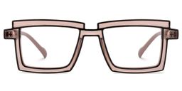 Zephyr Rectangle Brown Glasses0