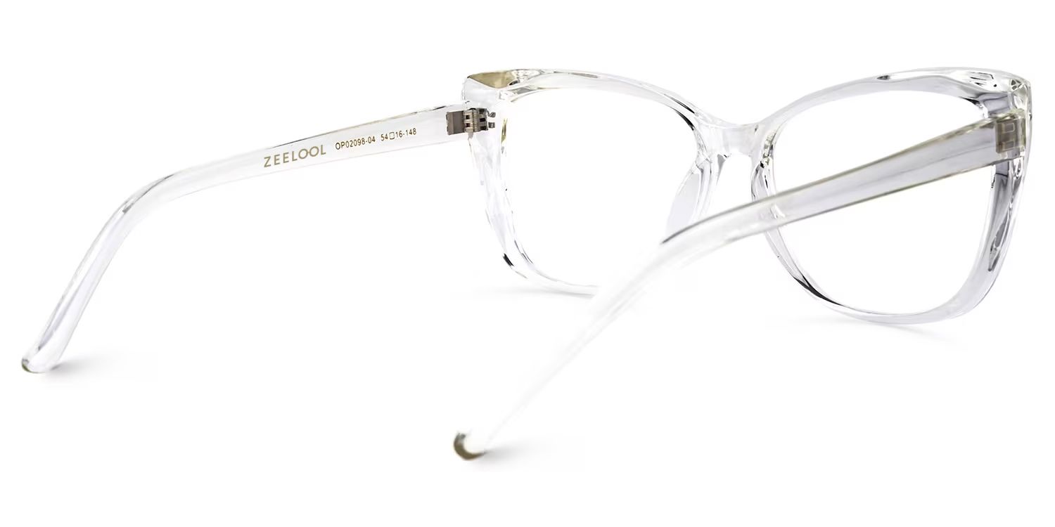 Farris Clear Classy Cat eye Frame Glasses | ZEELOOL UK3