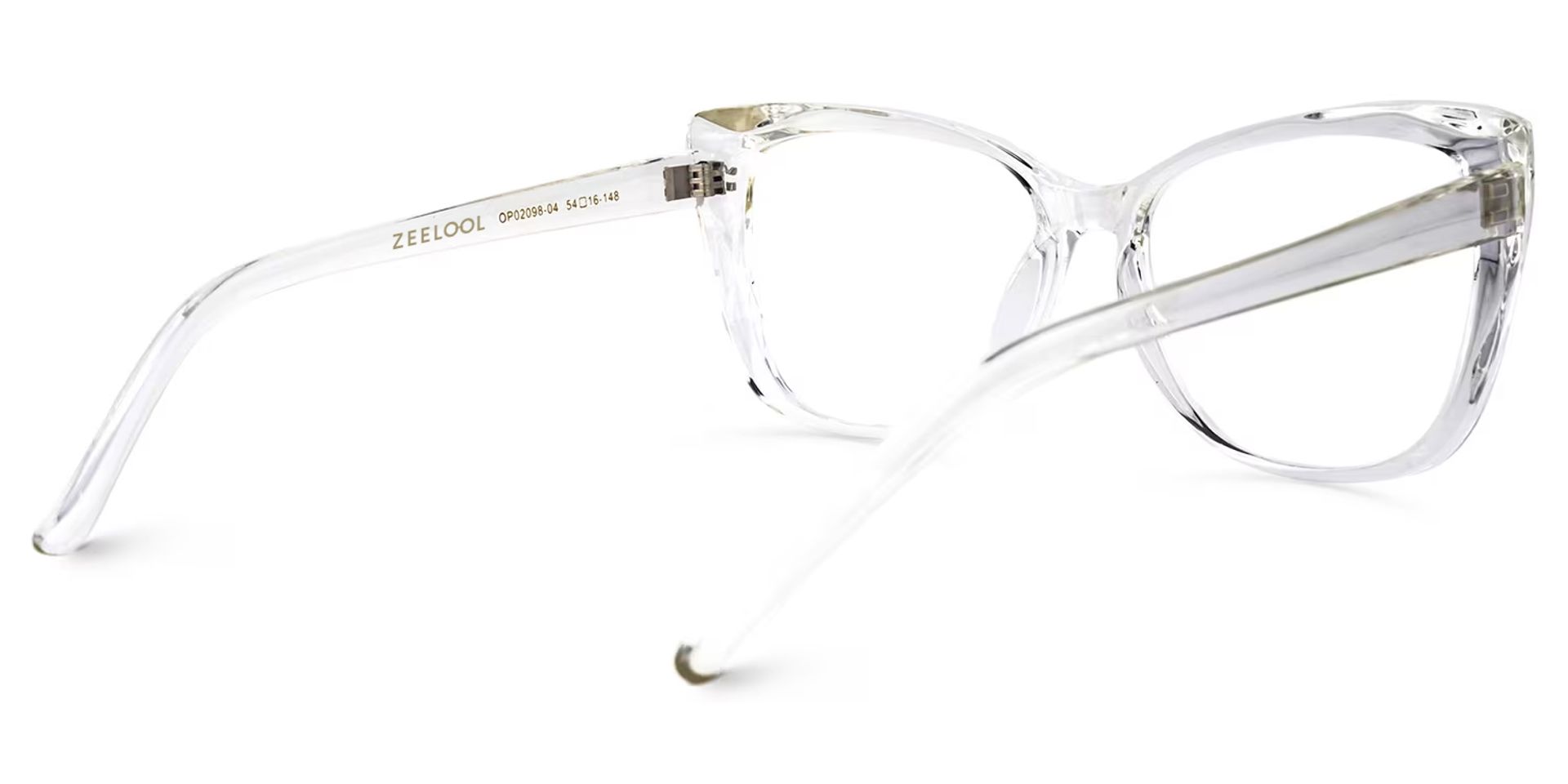 Farris Clear Classy Cat eye Frame Glasses | ZEELOOL UK3
