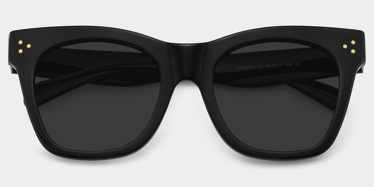 Gordon Rectangle Black Glasses