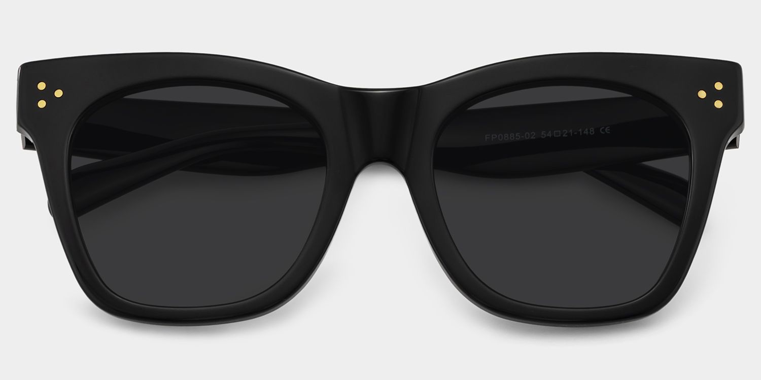 Gordon Rectangle Black Sunglasses & Glasses Frames1