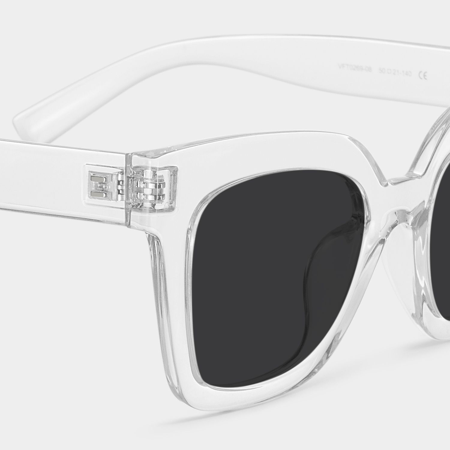 Malcolm Clear Square Polarized Sunglasses for Driving | ZEELOOL UK4