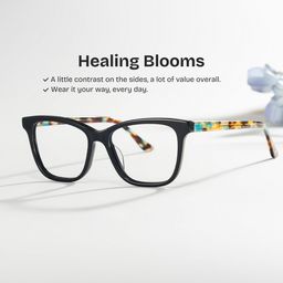 Faith Black Rectangle Glasses0