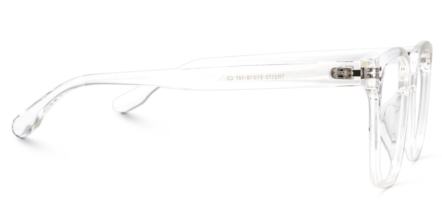 Oglesby Square Blue Light Blocking Glasses Crystal Frame | ZEELOOL UK2