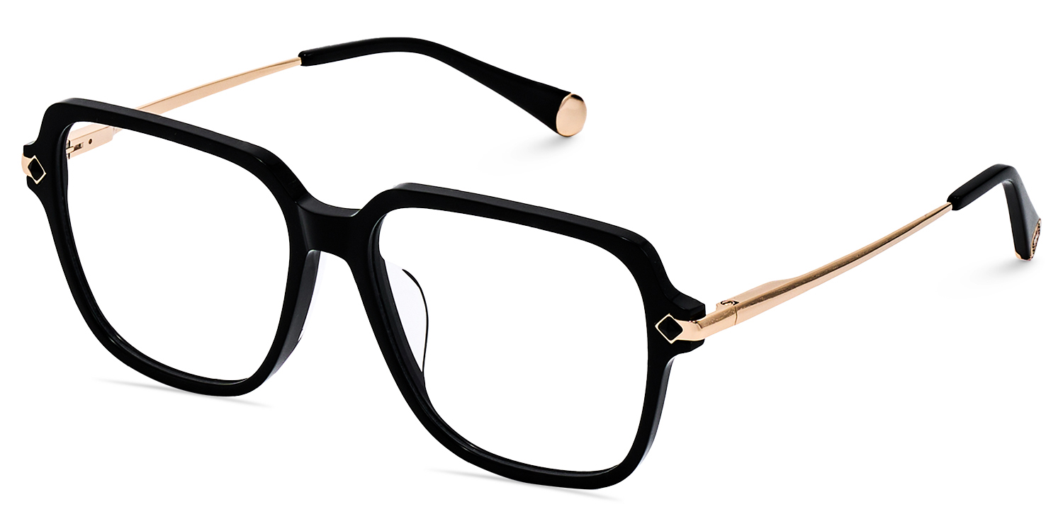Vega Square Black Glasses1