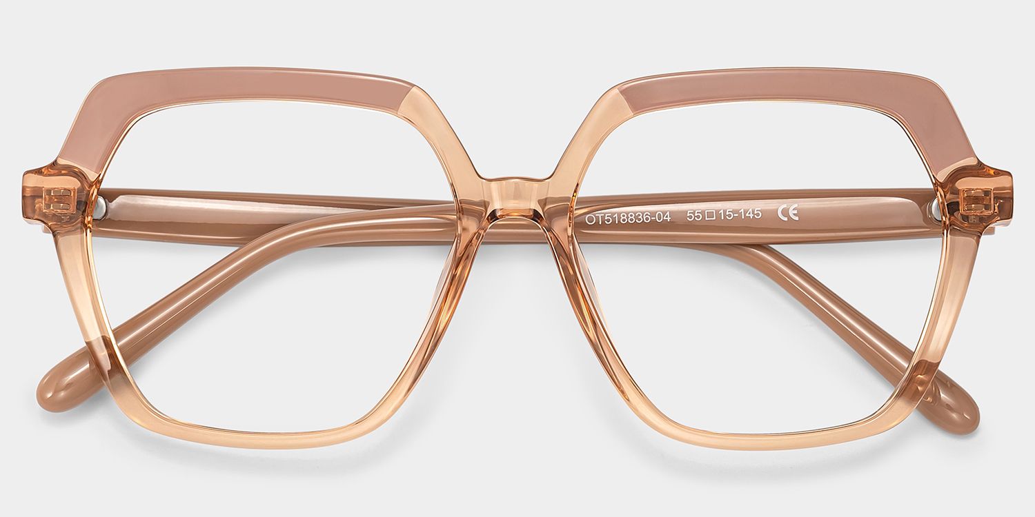 Norah Geometric Beige EyeGlasses and Glasses Frames1
