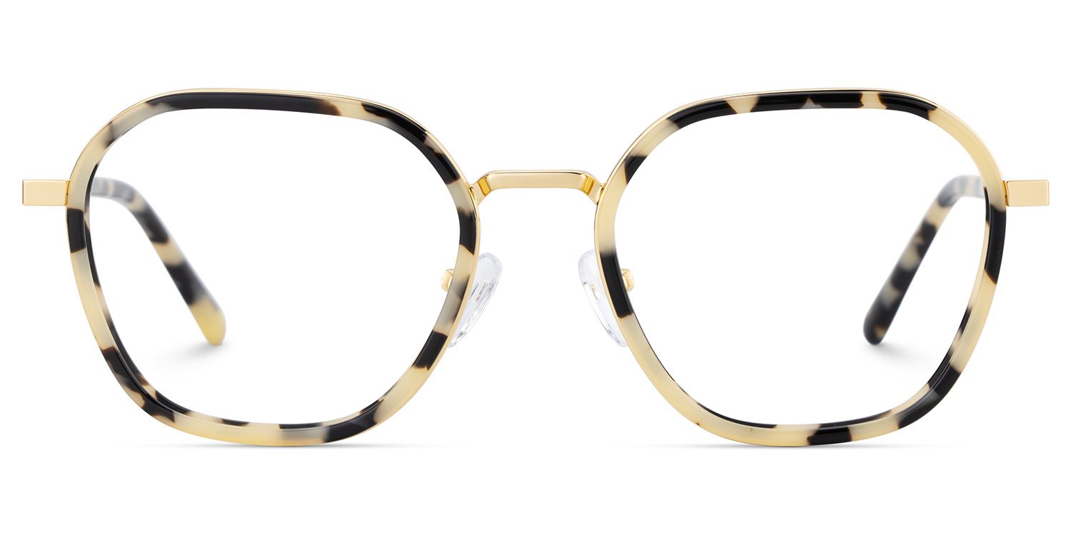 Mitchell Mixed Tortoise Frame Glasses with Geometric Shape | ZEELOOL UK2