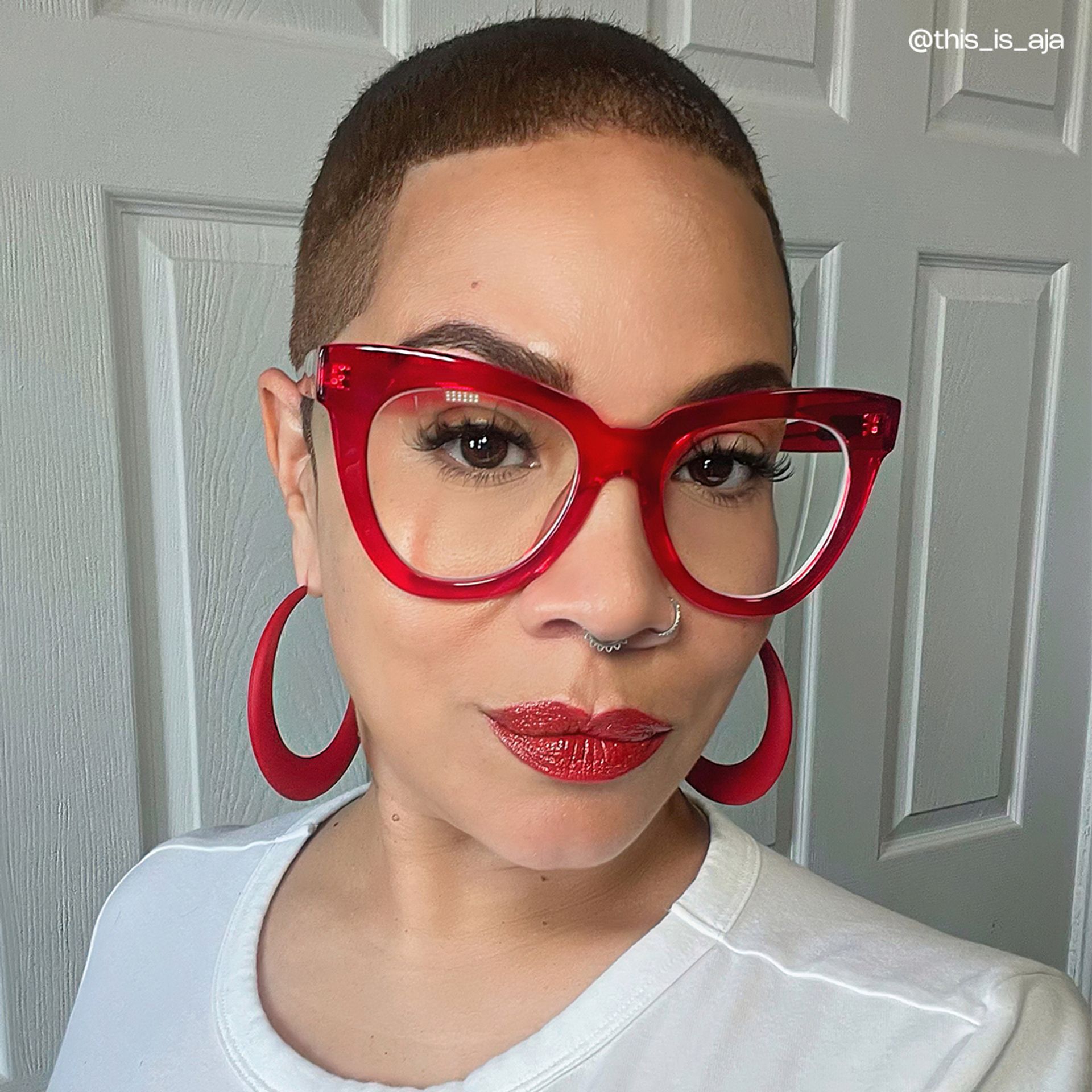 Yaser Cat-eye Red Eyeglasses and Acetate Frames10