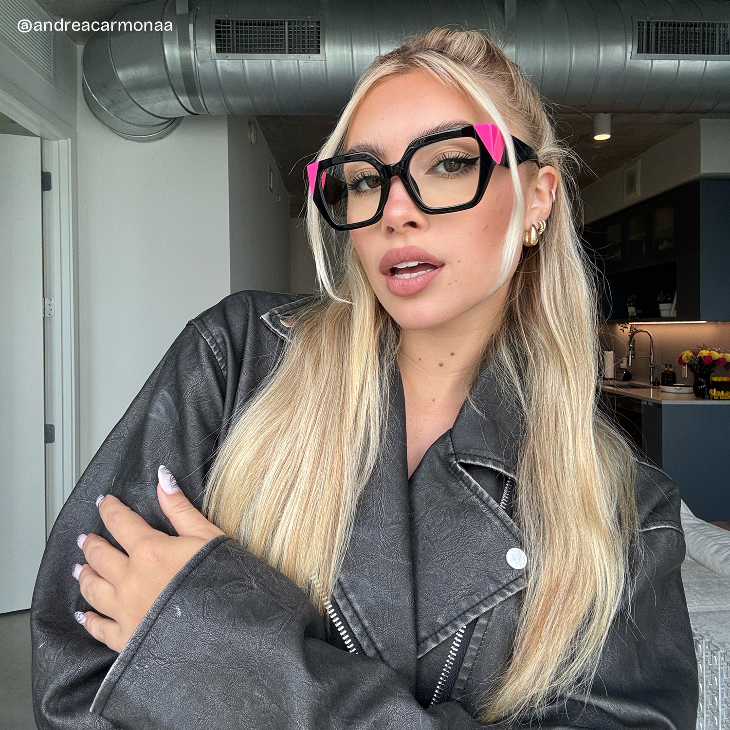 Viva Black Frame Glasses with Square Frame Online | ZEELOOL UK6