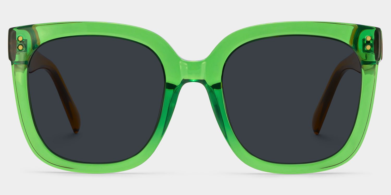 Ebony Green Square Sunglasses to Frame Your Face | ZEELOOL UK0