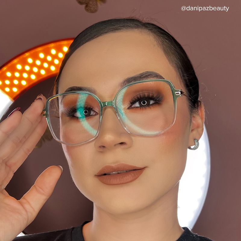 Payton Green Geometric Frame Glasses | Zeelool12