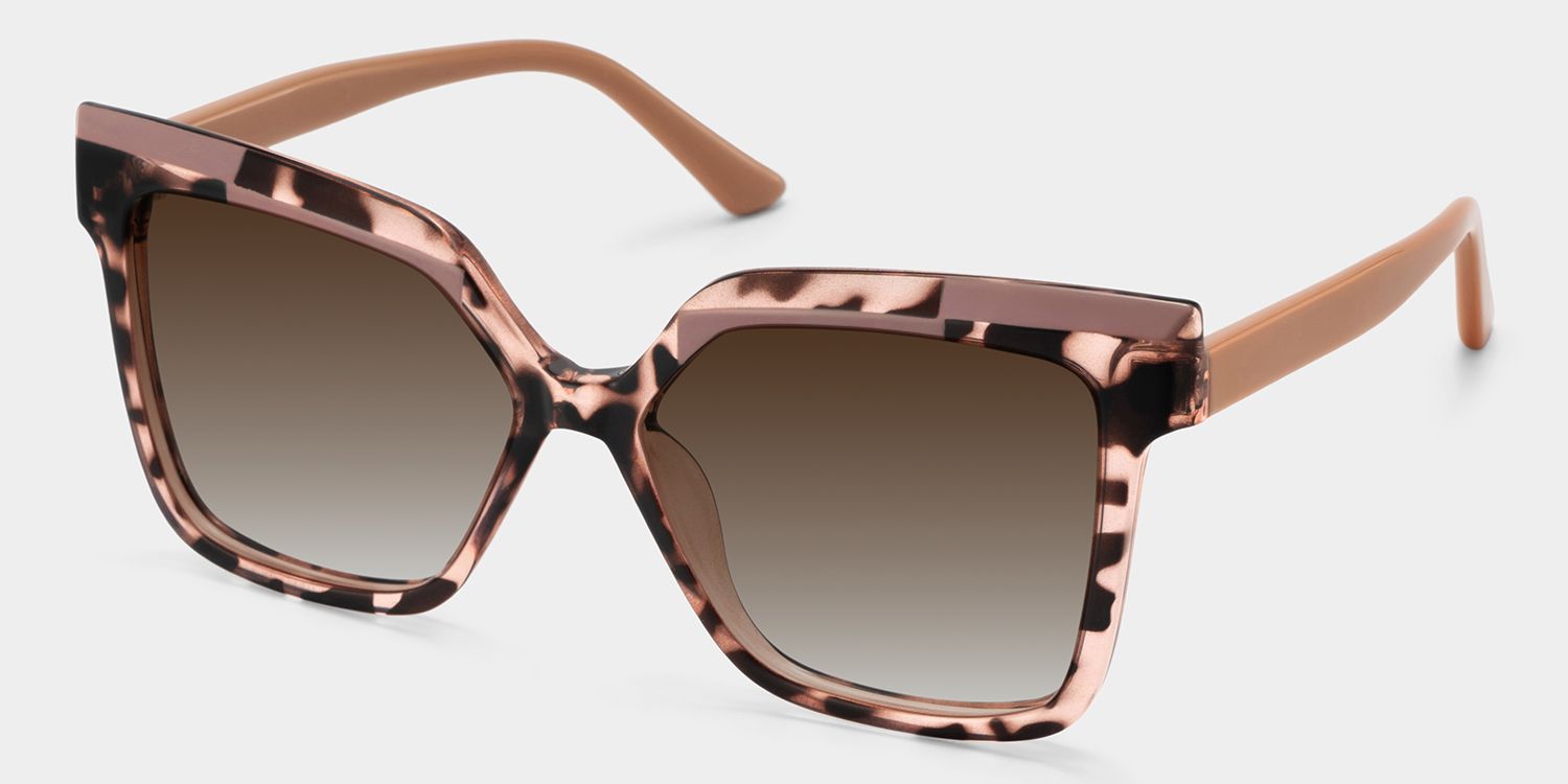Eboney Square Tortoise Full Rim Sunglasses | ZEELOOL UK2