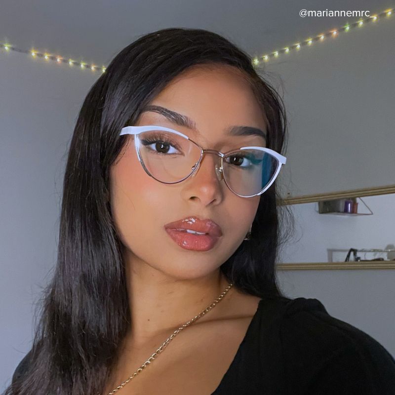 Sydney Cat Eye Gold Eyeglasses and Metal Frames7