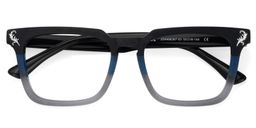 Bashir Rectangle Black Gray Glasses2