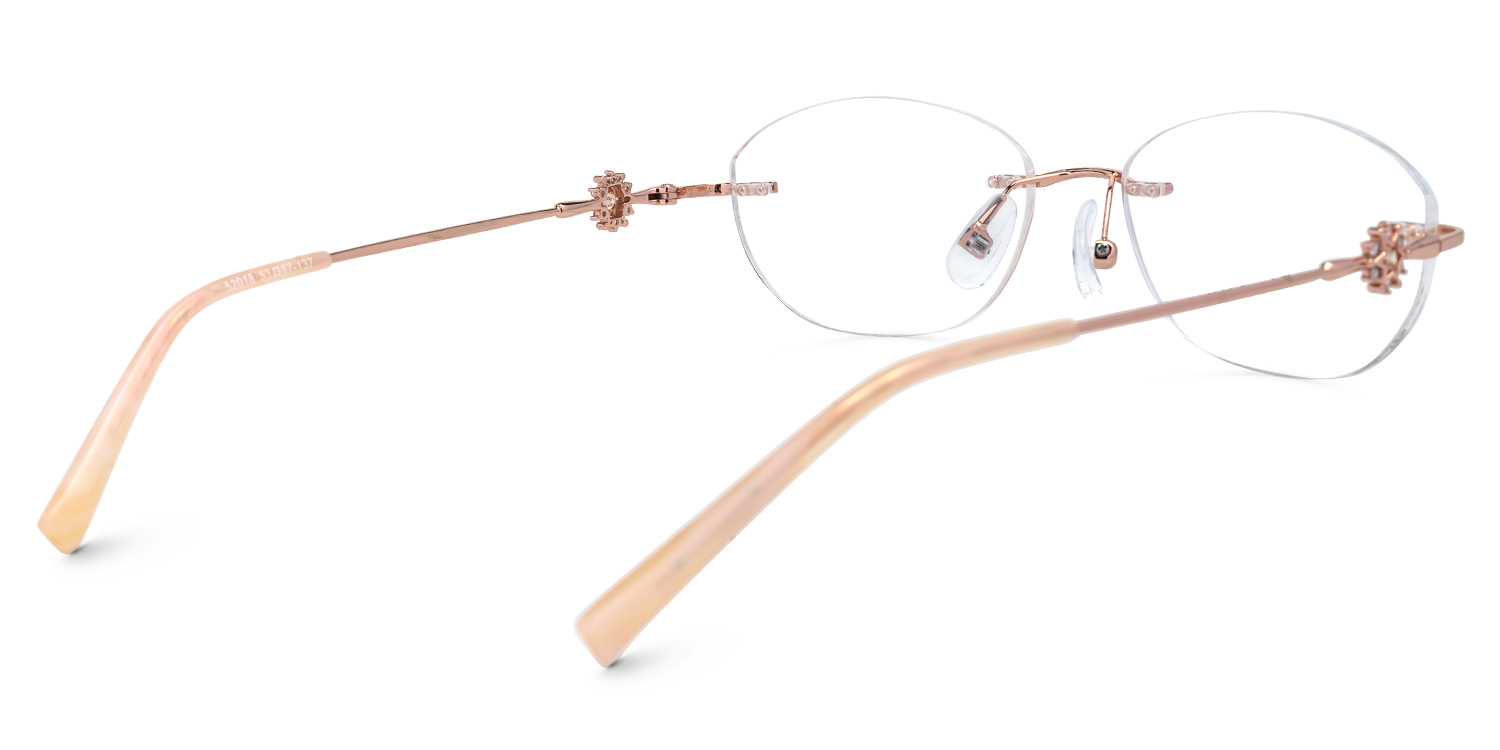 Keyla Oval Rose-Gold Glasses3