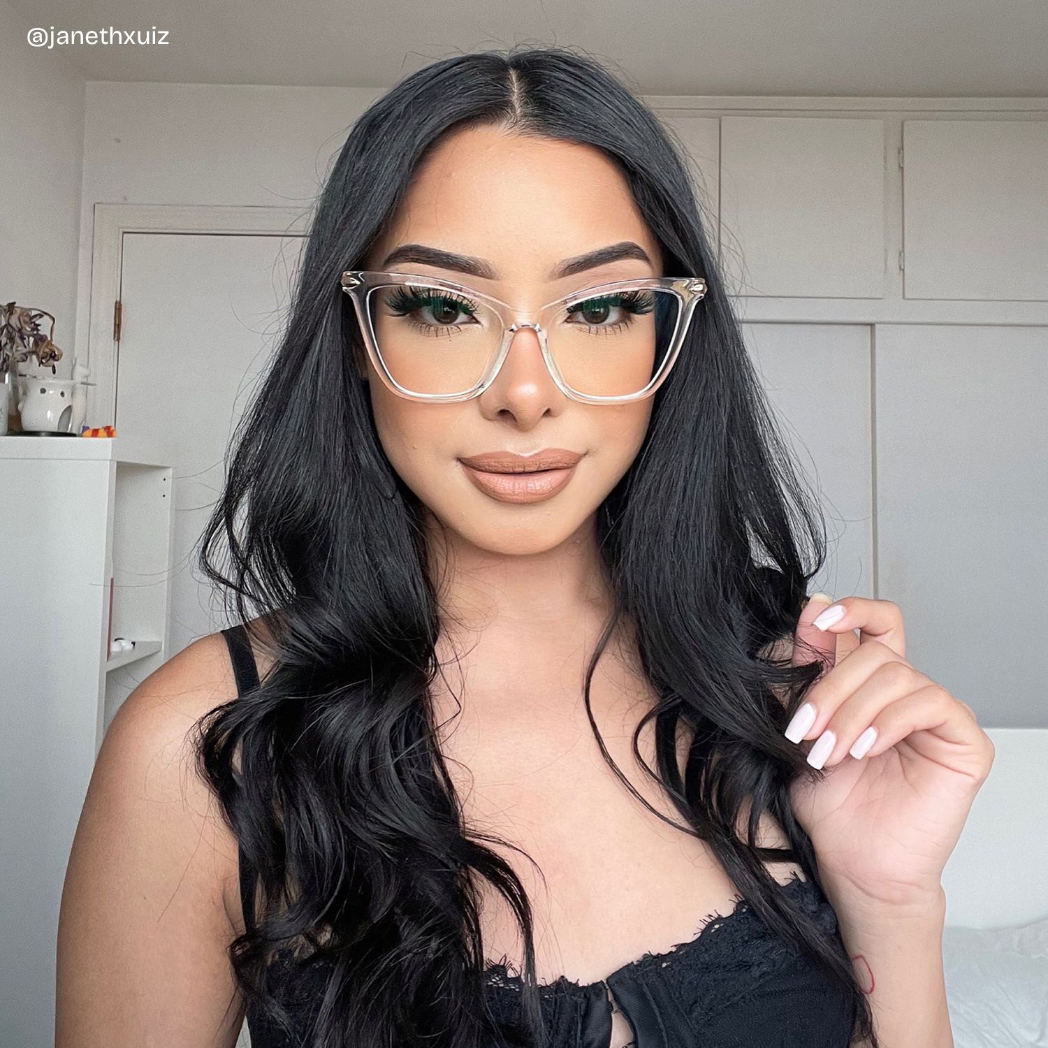 Hilary Butterfly Clear Frame Glasses | Zeelool5