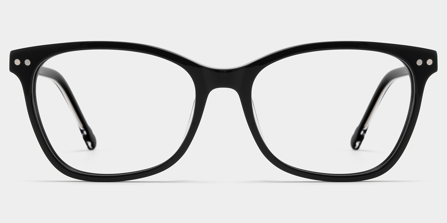 Marigold Rectangle Black Glasses0