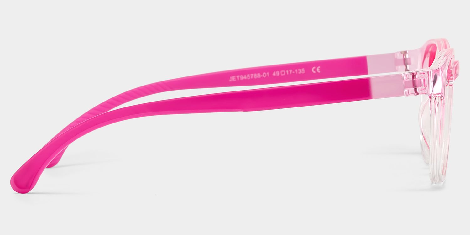 Dale Round Pink Frame Eyeglasses for Pre-tweens3