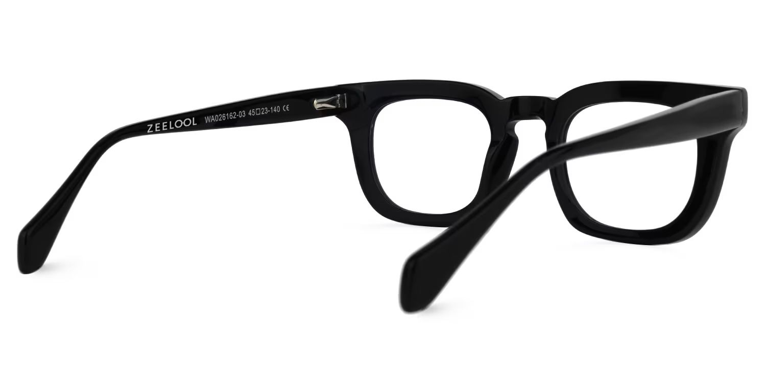 Tenika Square Black Glasses | ZEELOOL UK3