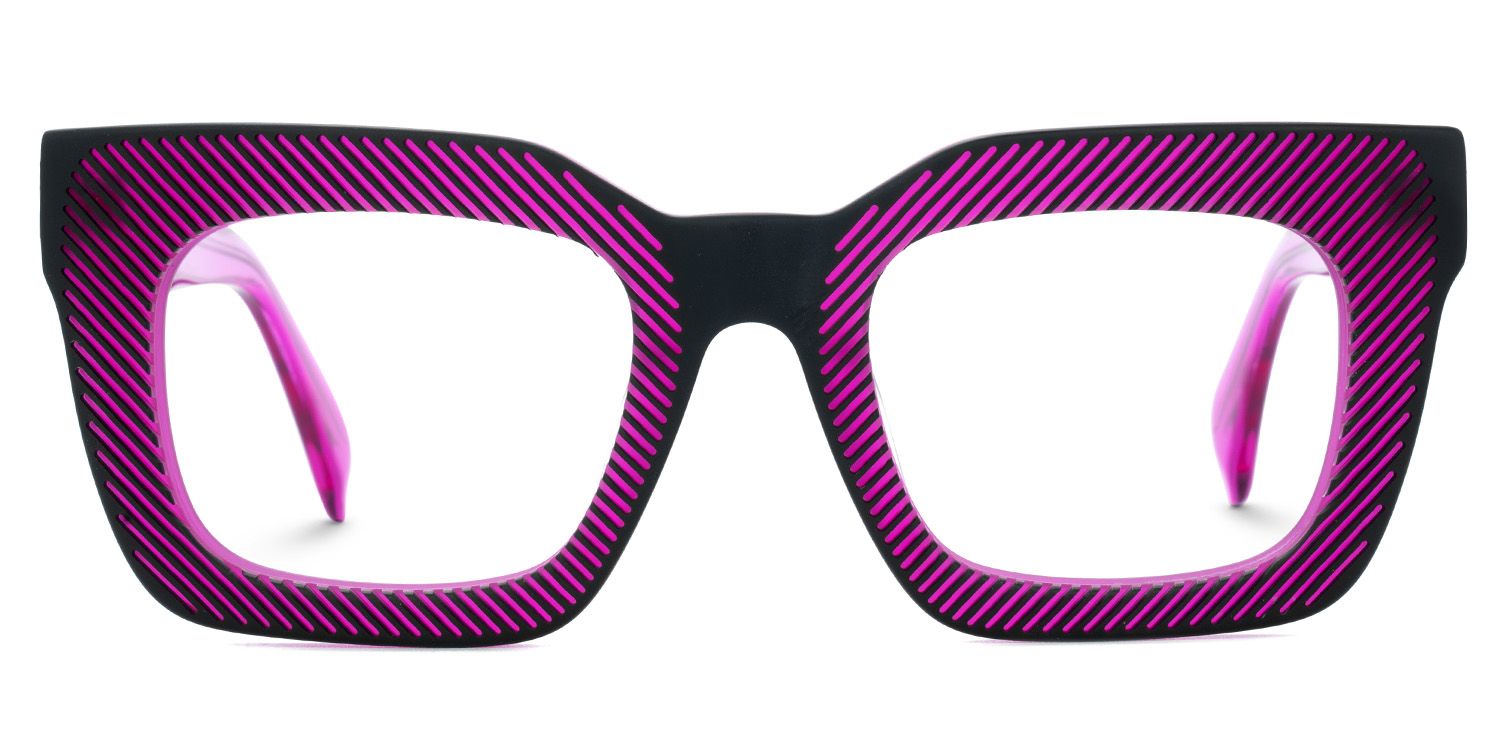 Thick Square Eyeglasses With Purple Color | ZEELOOL UK1