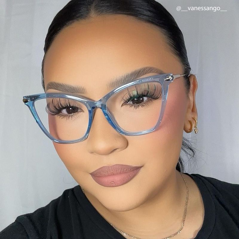 Hilary Butterfly Blue Glasses | Zeelool Glasses10