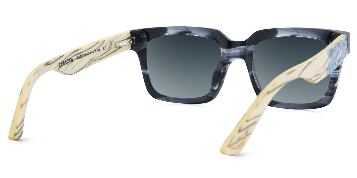 Rangel Rectangle Gray Sunglasses4