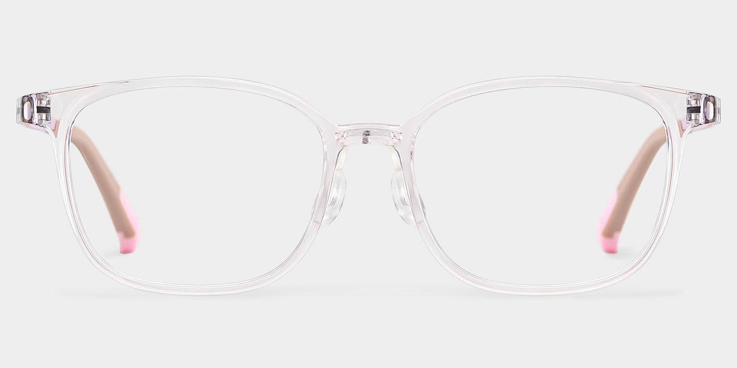 Lane Rectangle Pink Clear Glasses