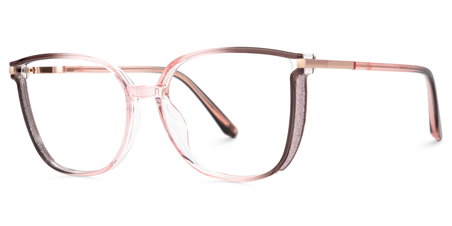 ZEELOOL Rodz Square Pink-Tan Glasses