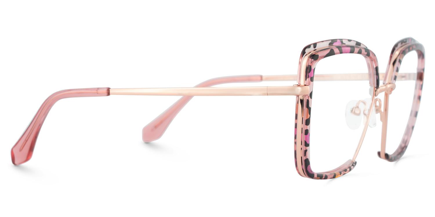 Cordaro Square Pink-Leopard Glasses3