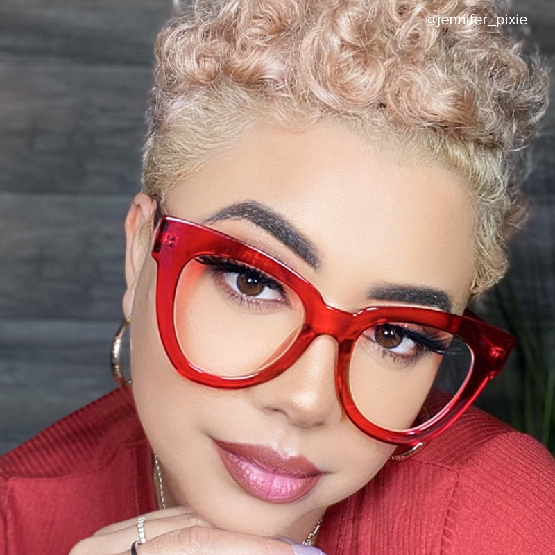 Yaser Cateye Red Glasses7