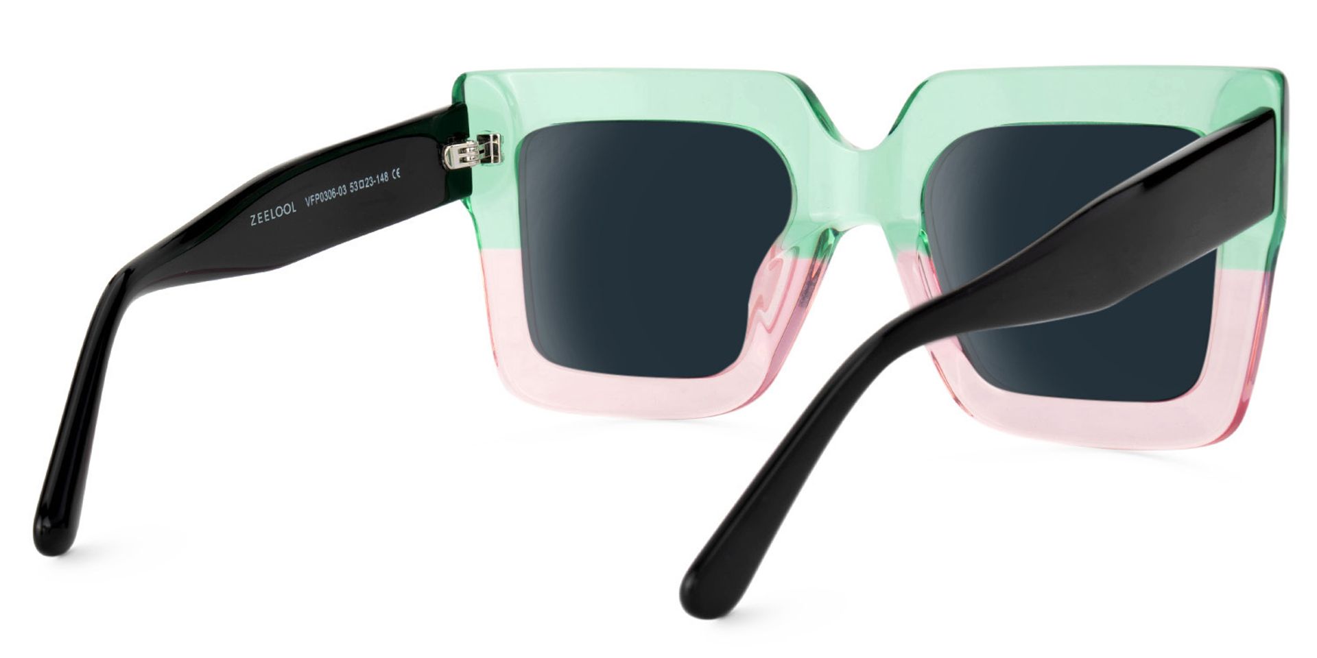 Brandon Square Green-Pink Sunglasses | ZEELOOL UK3
