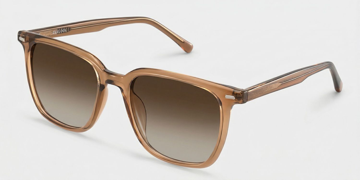 Eliza Light Brown Square Glasses Frames for Women | ZEELOOL2