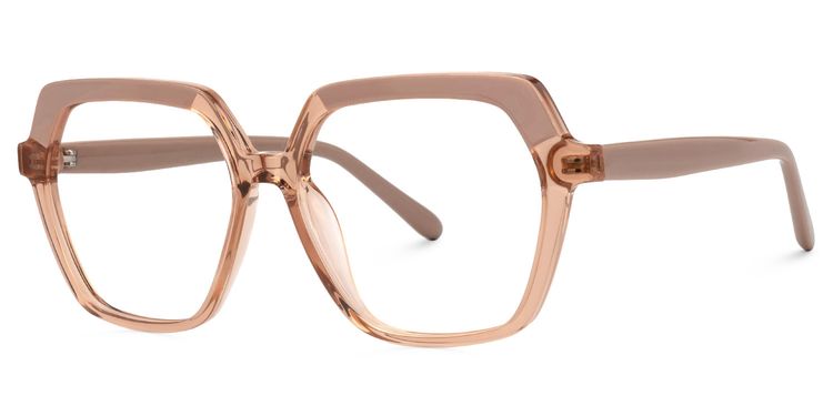Norah Geometric Beige Glasses