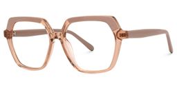 Norah Geometric Beige Glasses2