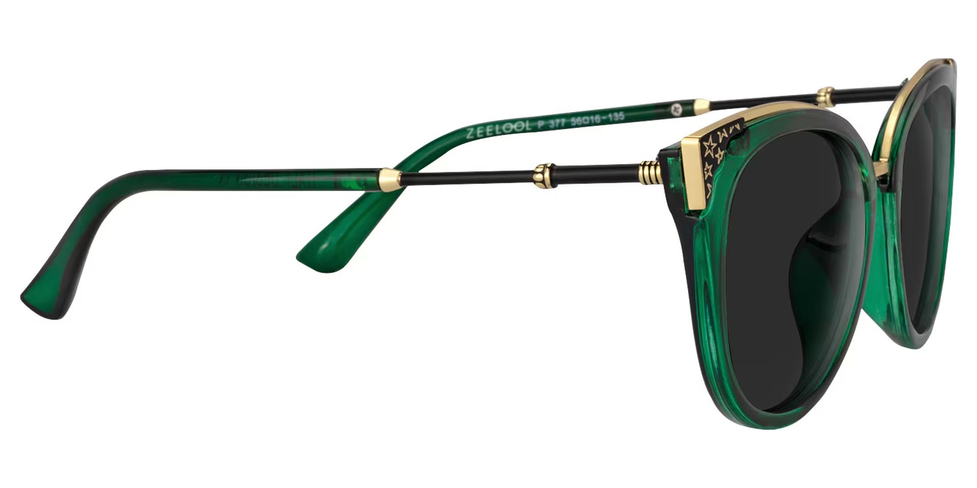Dalton Cat Eye Sunglasses with Dark Green Frames3
