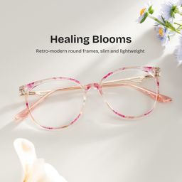 Chanty Pink Round Glasses0